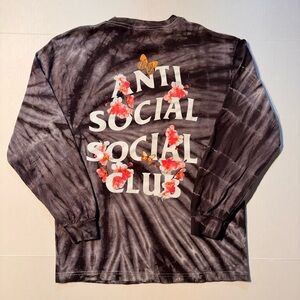 Anti Social Social Club Kkoch Blossom Butterfly Tie Dye Longsleeve Tshirt USA M